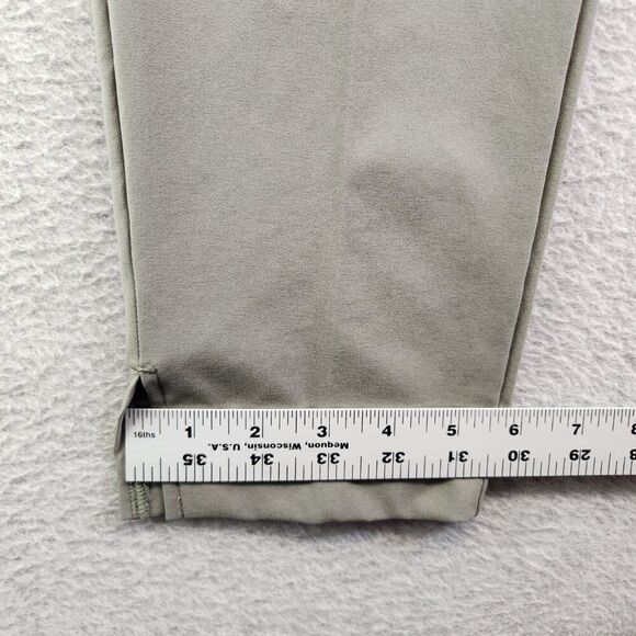 Eddie Bauer Pants Womens 2 Gray Travex Tapered Ankle Slit Zip Pockets Safari - Picture 13 of 16